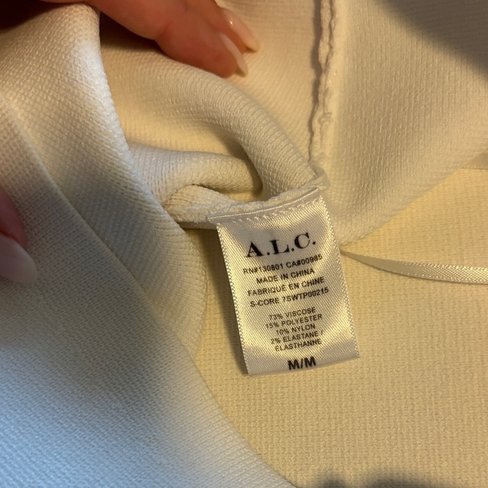 A.L.C. Women's White Crop Top - Picture 4 of 4